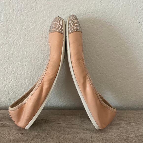 BCBGeneration Womens Agatha Pink Leather Round Toe Slip On Ballet Flats Shoes 7B - Picture 6 of 11